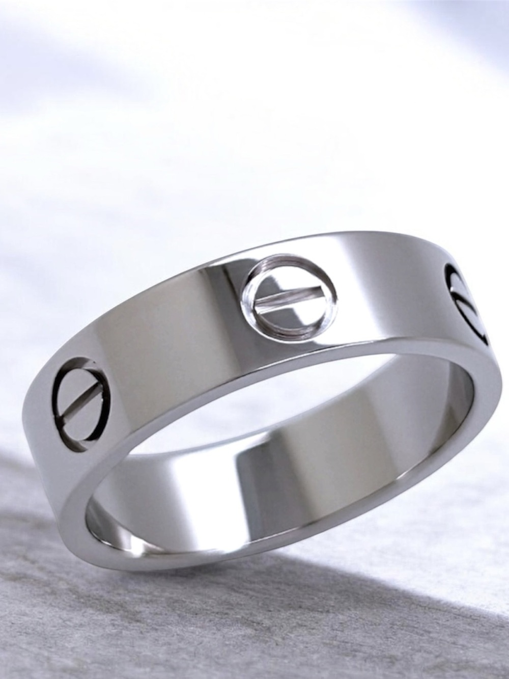 Love Screwdriver Platinum Ring Nail No Stones